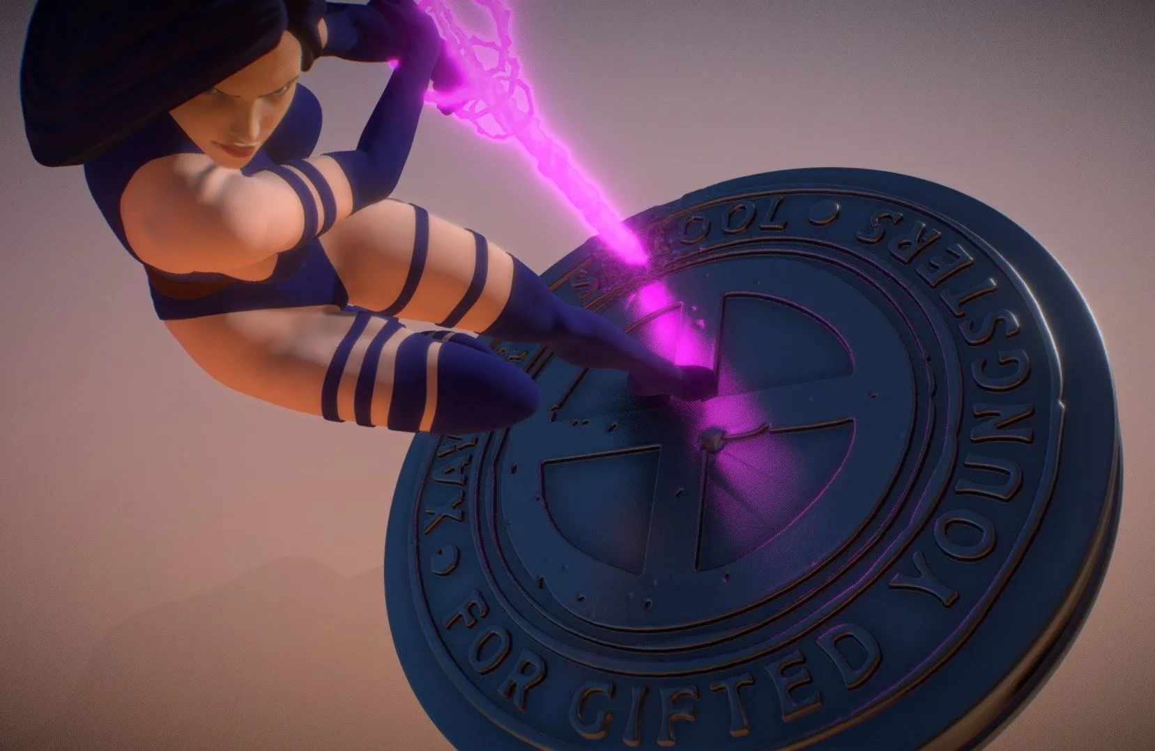 PBR Game 3D Models - Psylocke From X Men Stl Ready