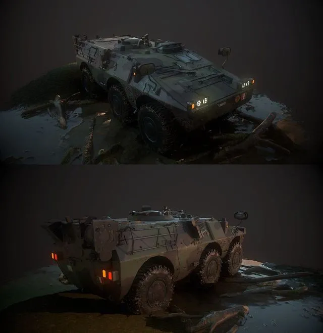 PBR Game 3D Models - Puma AFV 6×6