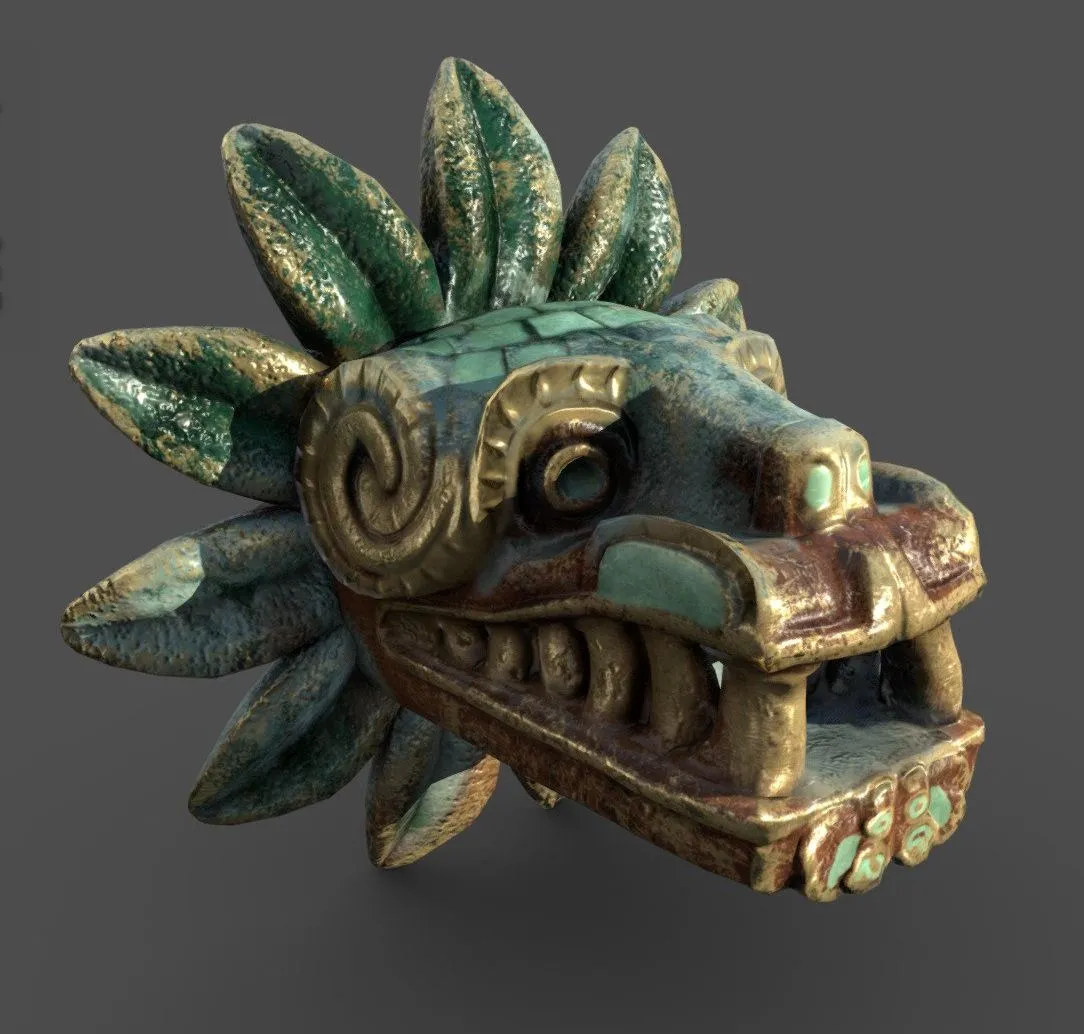 PBR Game 3D Models - Quetzalcoatl