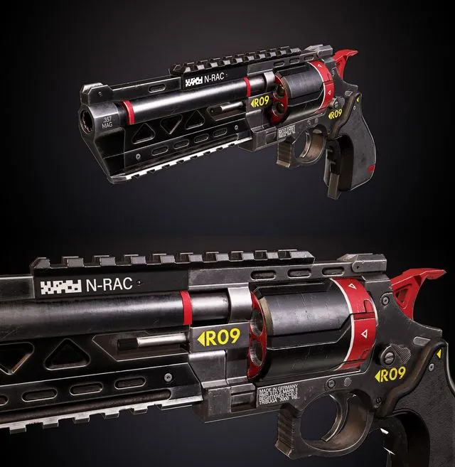 PBR Game 3D Models - R9 Revolver