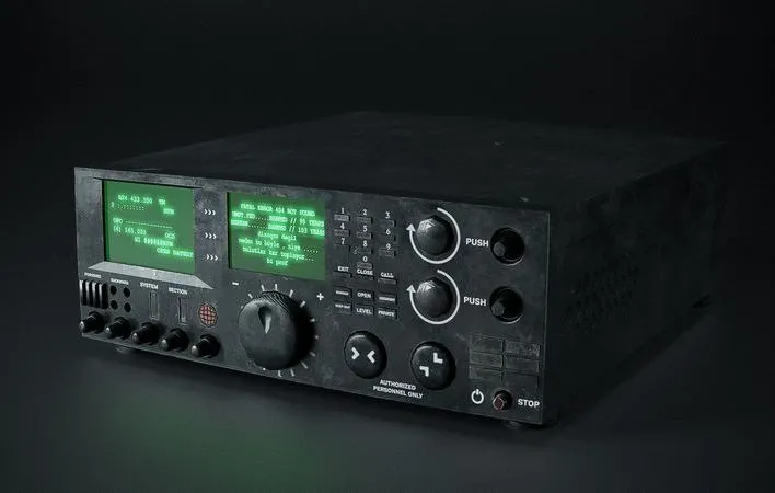 PBR Game 3D Models - Radio Low-poly