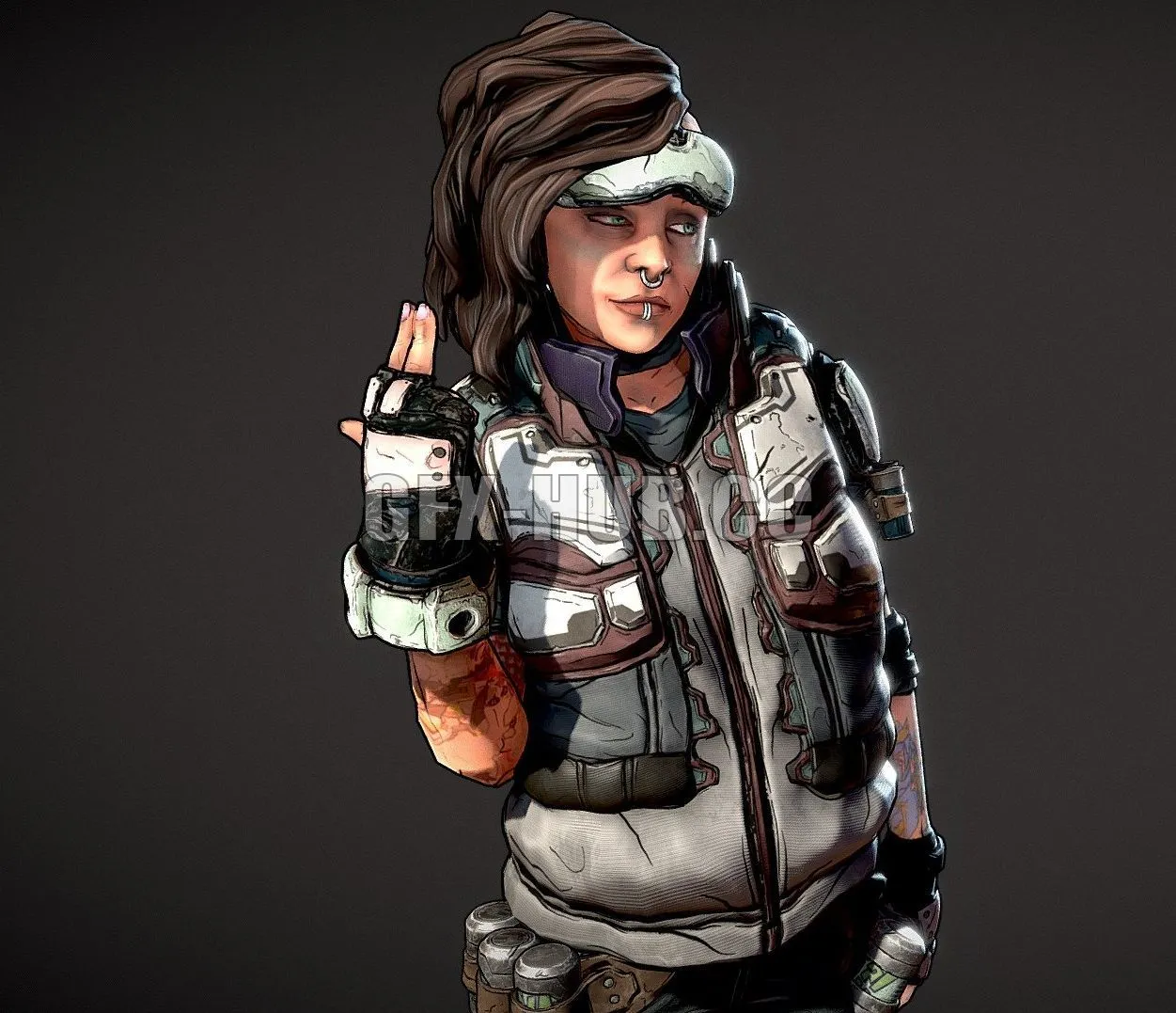 PBR Game 3D Models - Rahab (The Ordnance Punk) Character Final