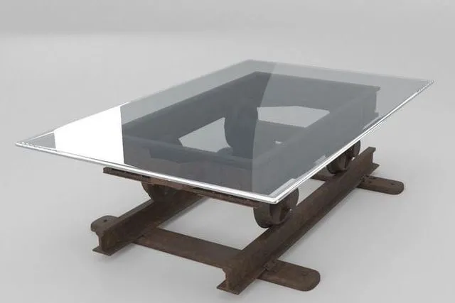 PBR Game 3D Models - Railroad Cart Coffee Table