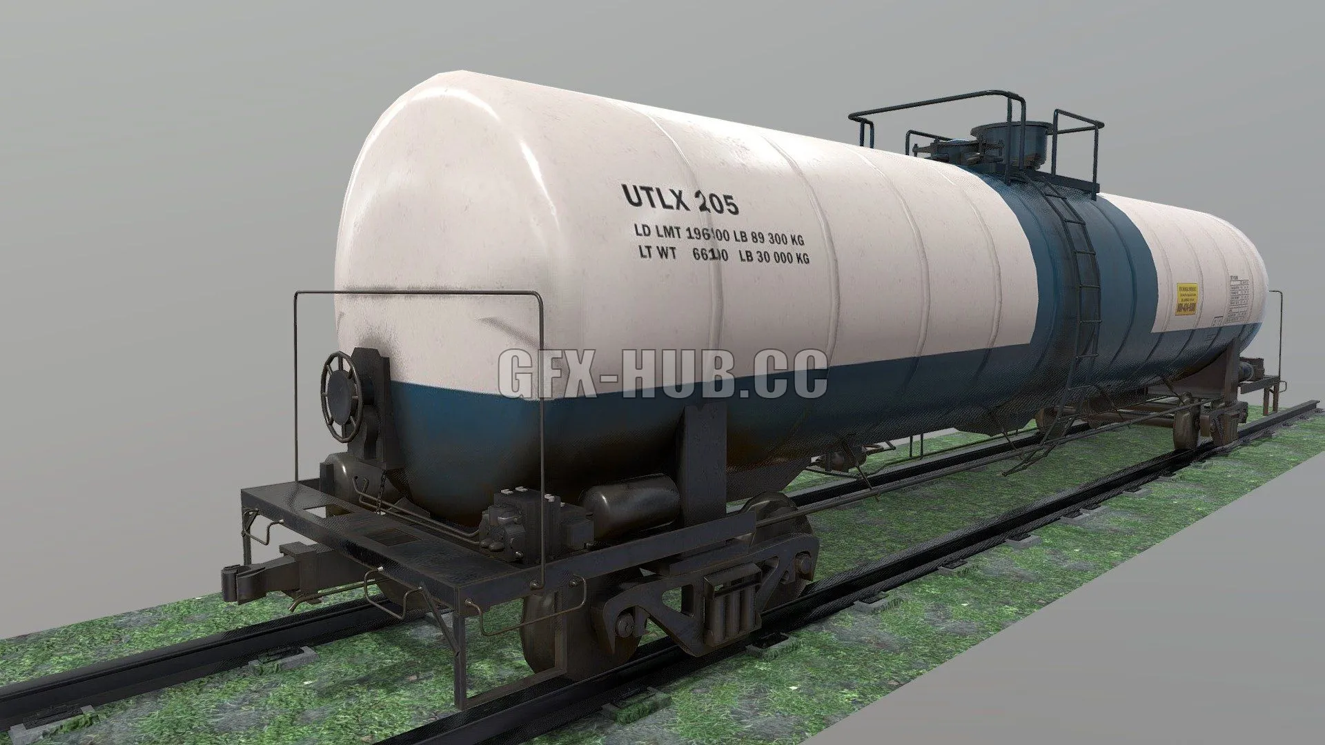 PBR Game 3D Models - Railway Tank Car
