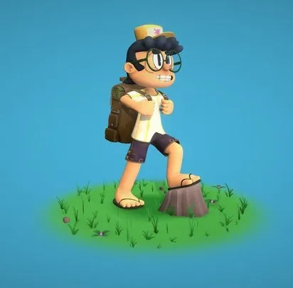 PBR Game 3D Models - Ready To Rig Cartoon Kid Character