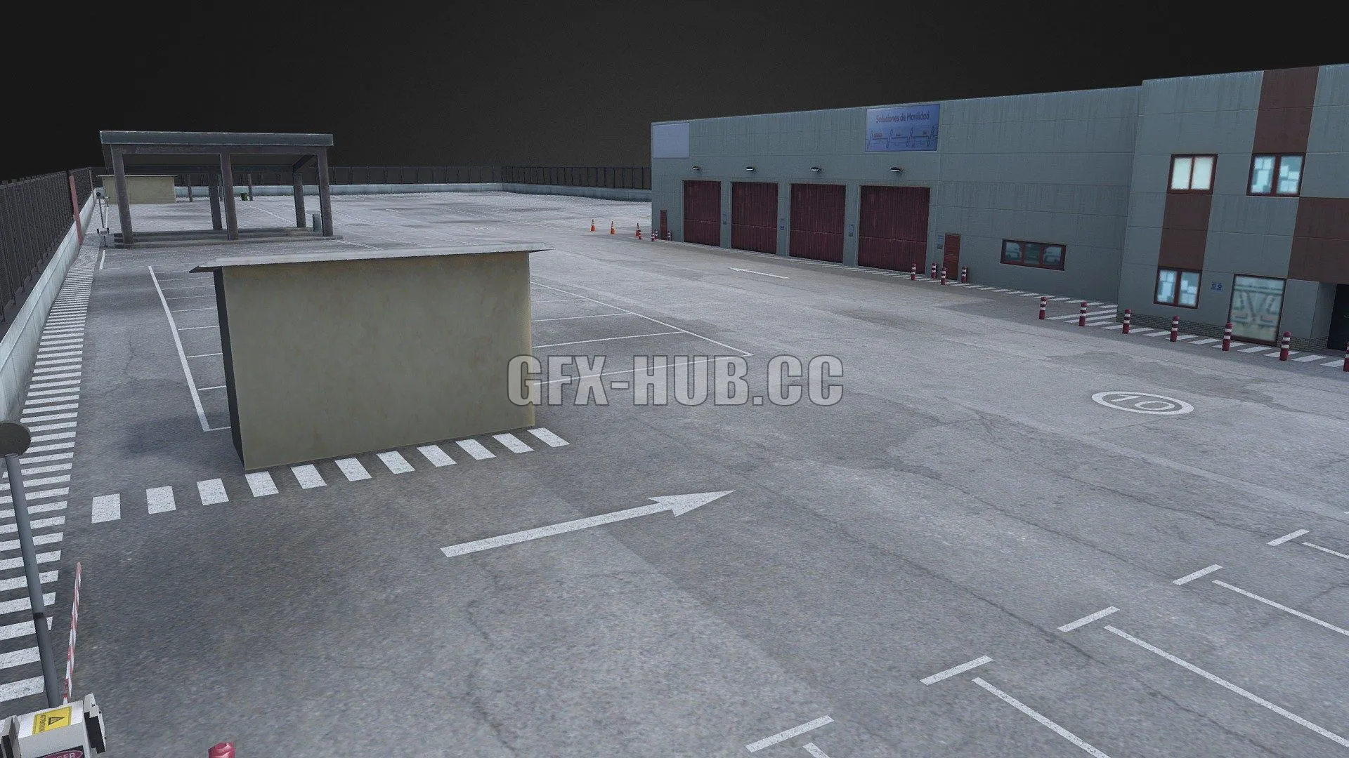 PBR Game 3D Models - Real Parking Bus