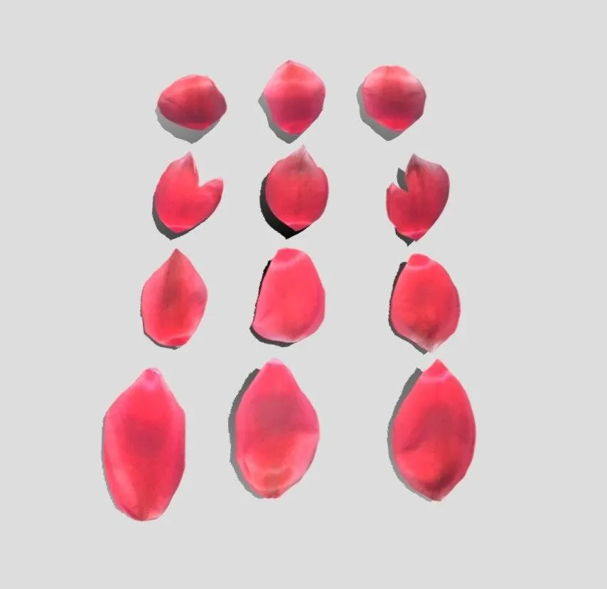 PBR Game 3D Models - Red Tulip Petals