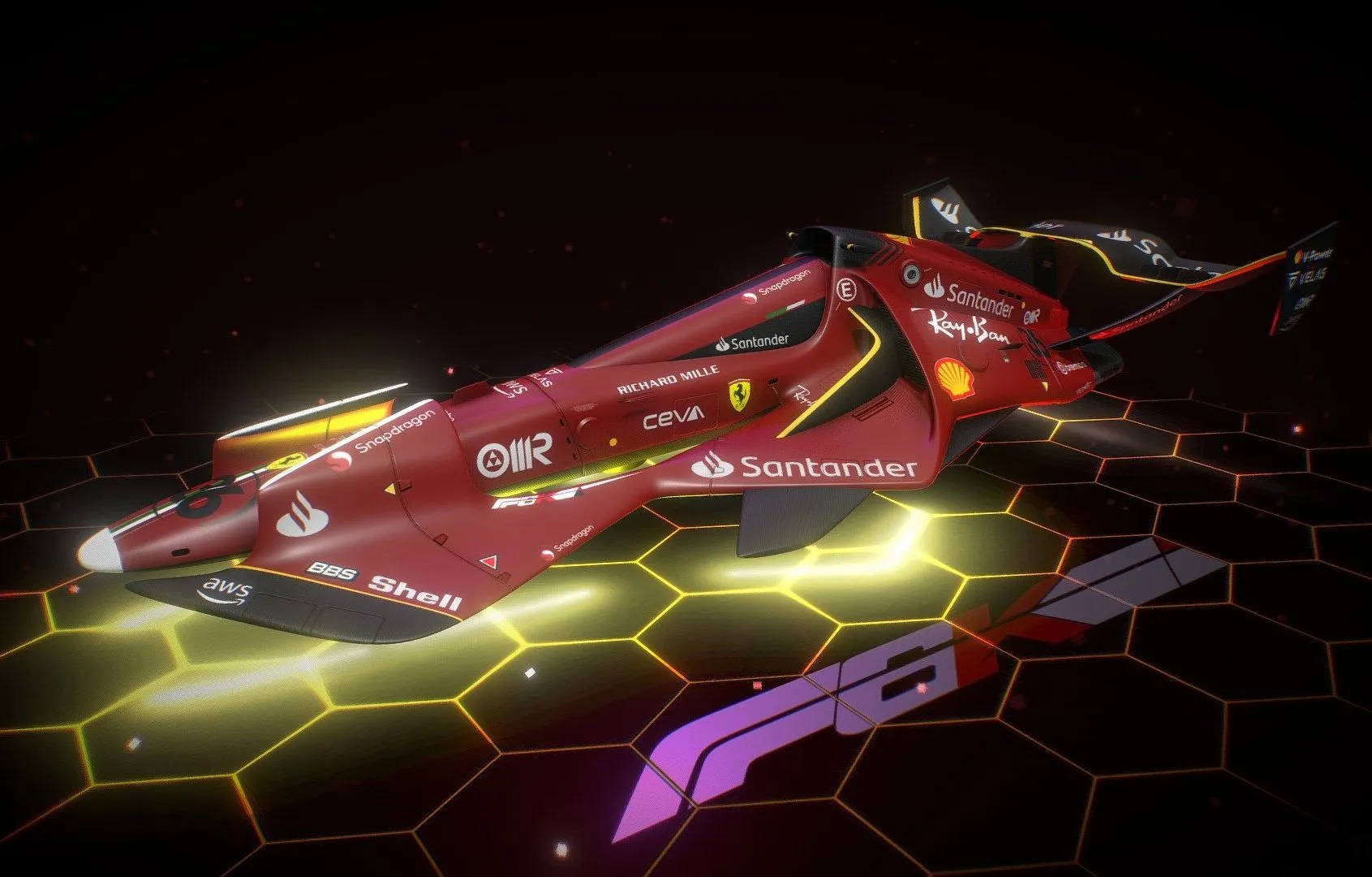 PBR Game 3D Models - Redspace Formula6k Sf 352 Copy