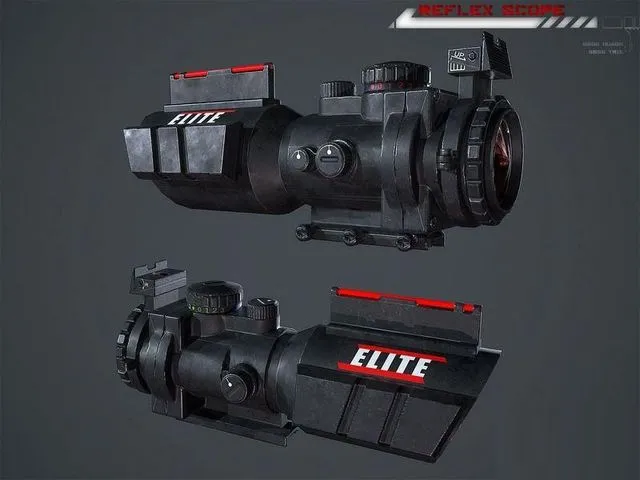 PBR Game 3D Models - Reflex Scope