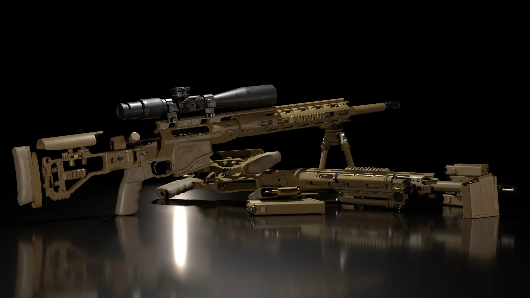 PBR Game 3D Models - Remington MSR