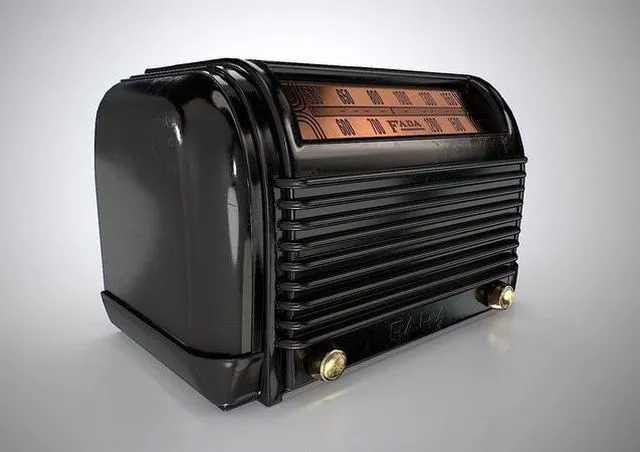 PBR Game 3D Models – Retro old radio