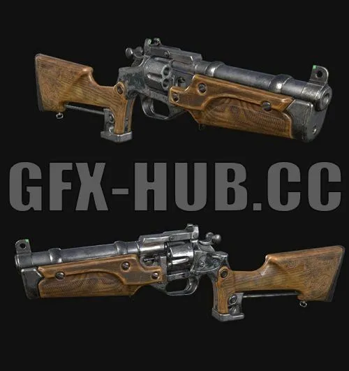 PBR Game 3D Models - Revolver Metro Exodus