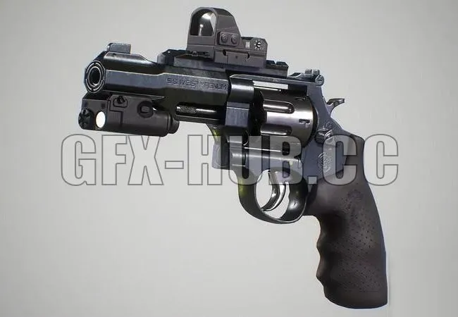 PBR Game 3D Models - Revolver