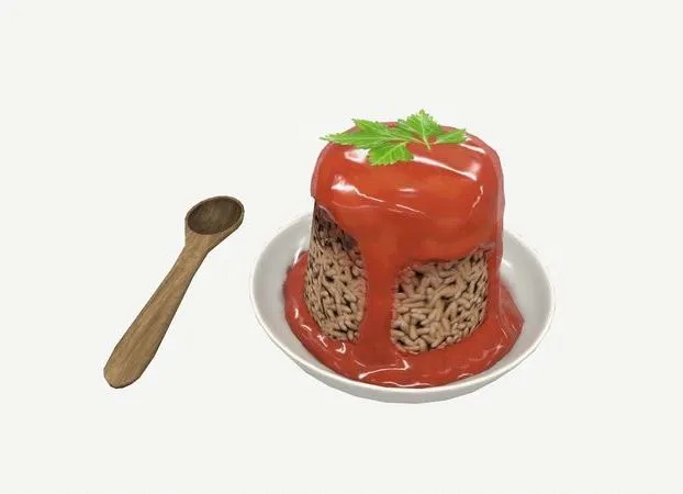 PBR Game 3D Models - Rice tube pudding