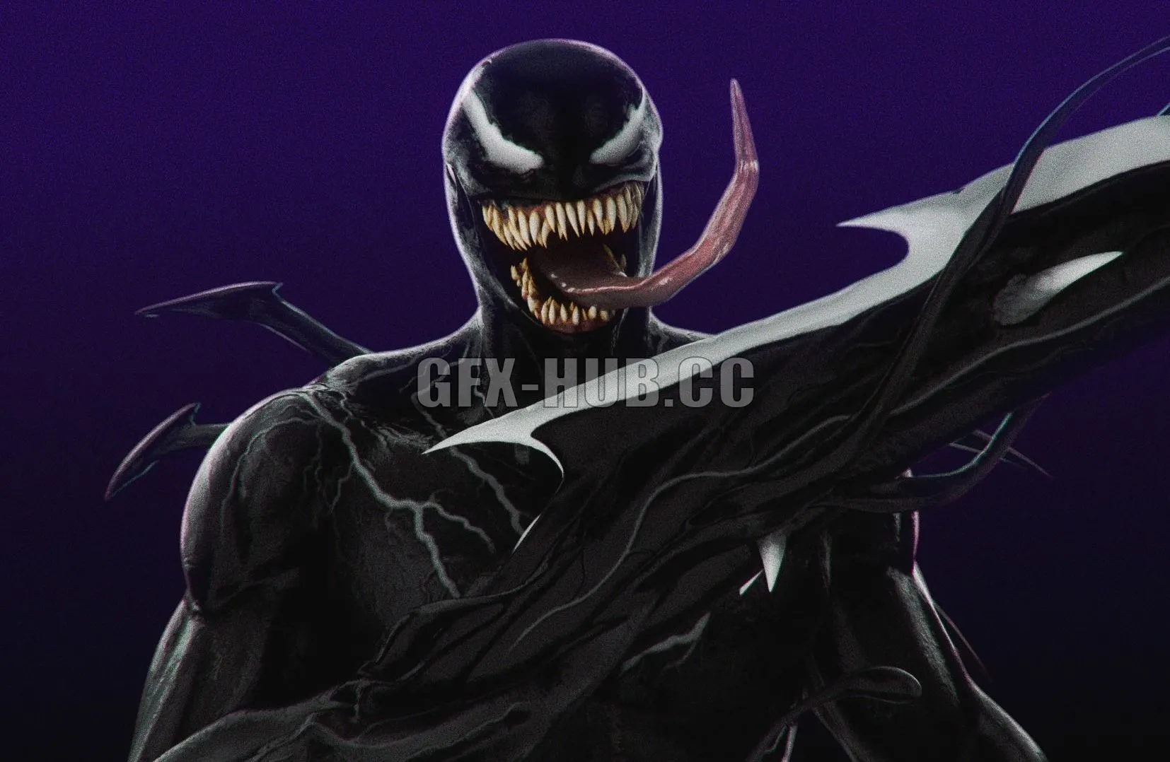 PBR Game 3D Models - Rigged Venom Blender
