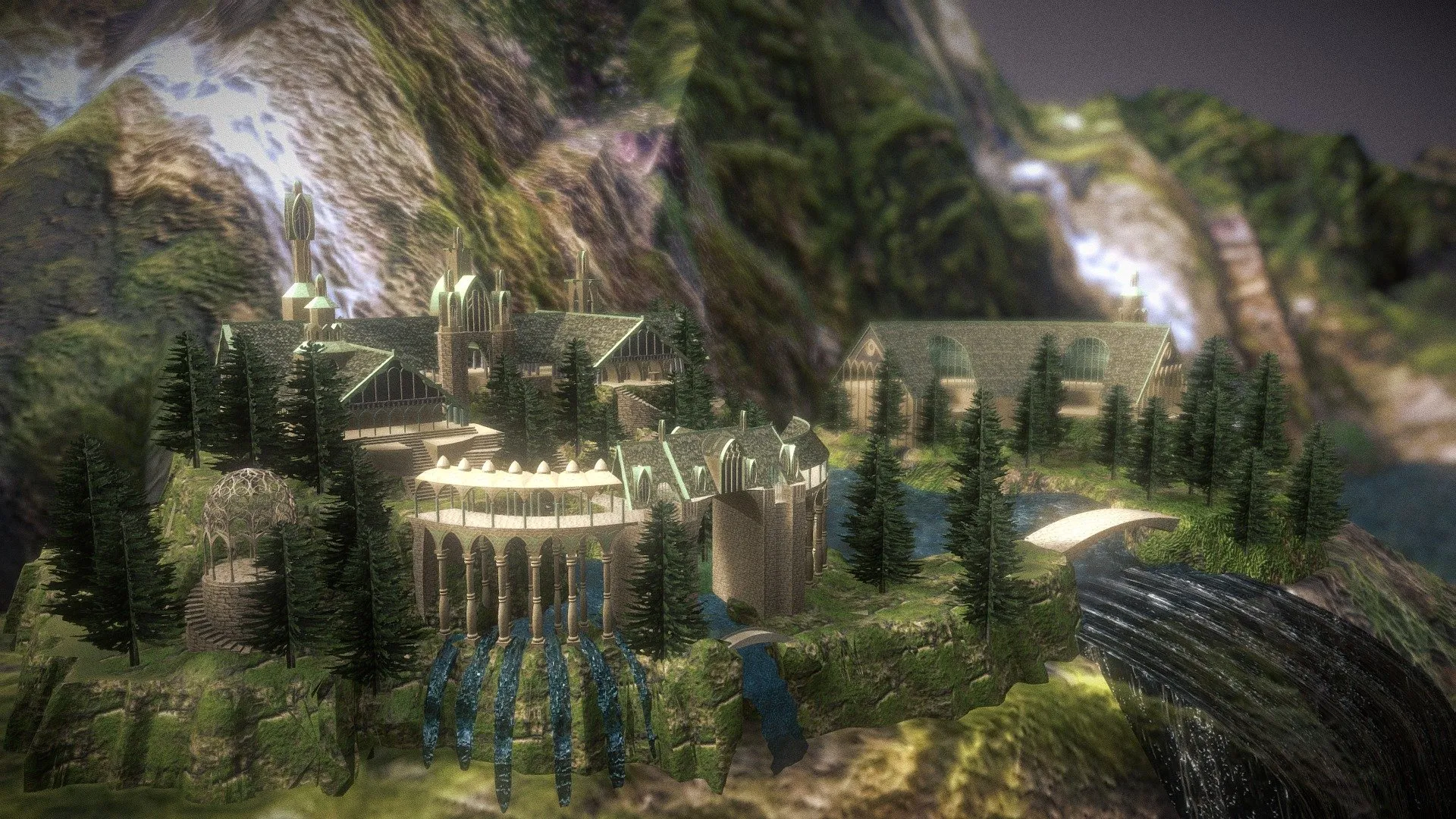 PBR Game 3D Models - Rivendell Imladris
