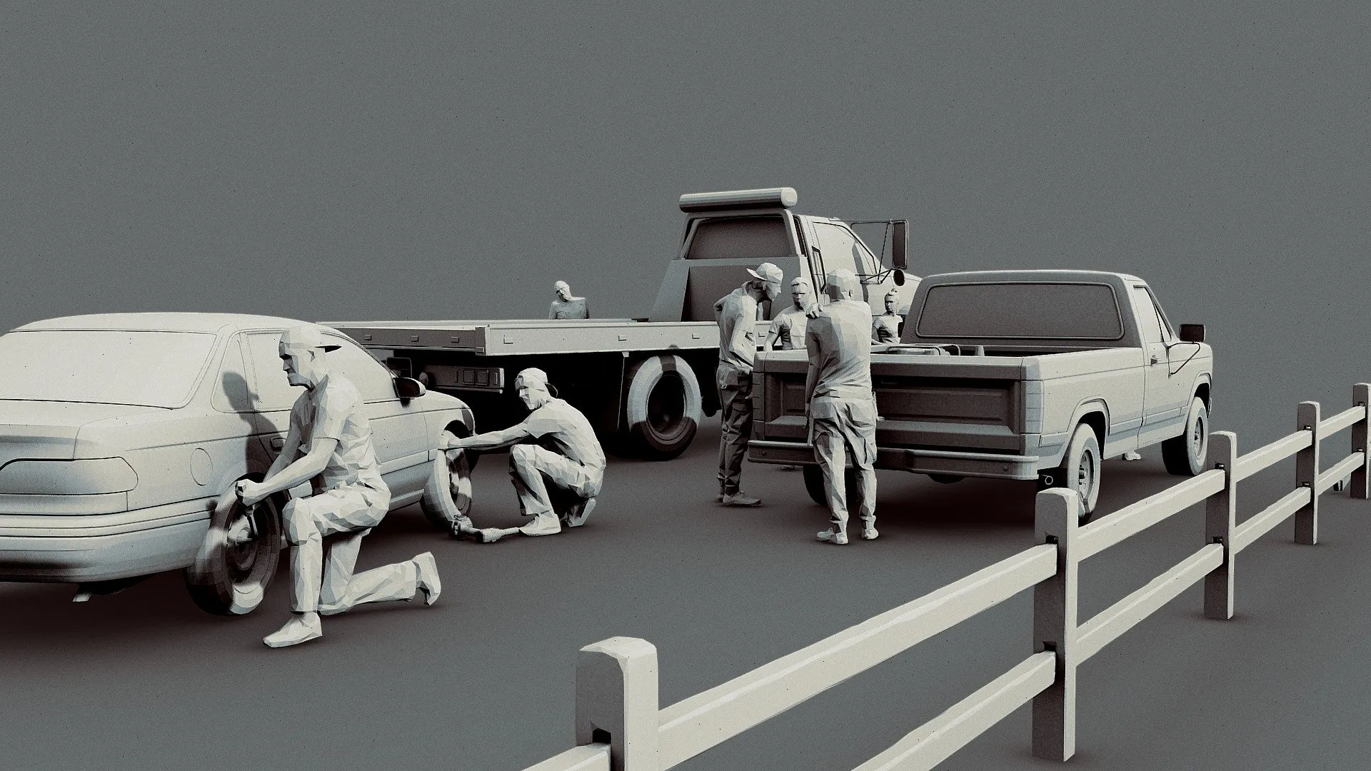 PBR Game 3D Models - Roadside Assistance