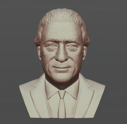 PBR Game 3D Models - Robert De Niro Bust For 3D Printing