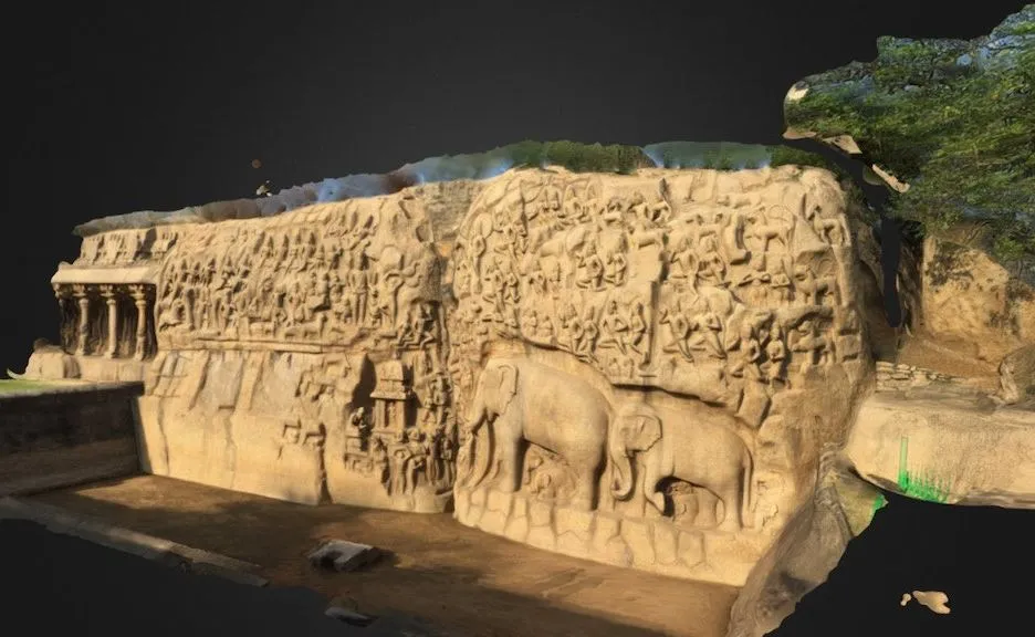 PBR Game 3D Models - Rock Carvings Mahabalipuram Tamil Nadu India