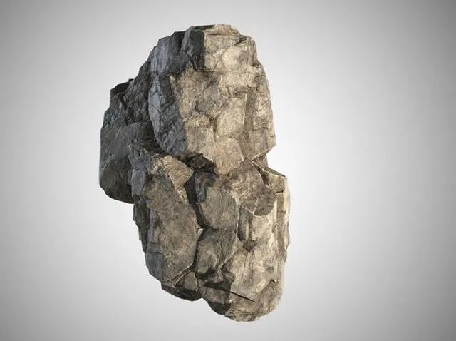 PBR Game 3D Models - Rock stone 02 Low-poly