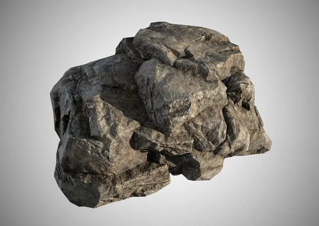 PBR Game 3D Models - Rock stone 03