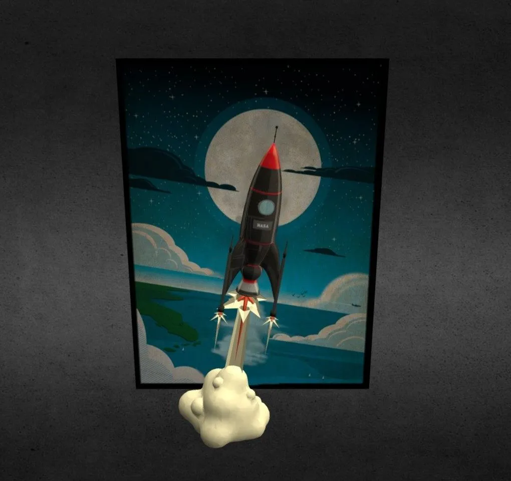 PBR Game 3D Models - Rocket