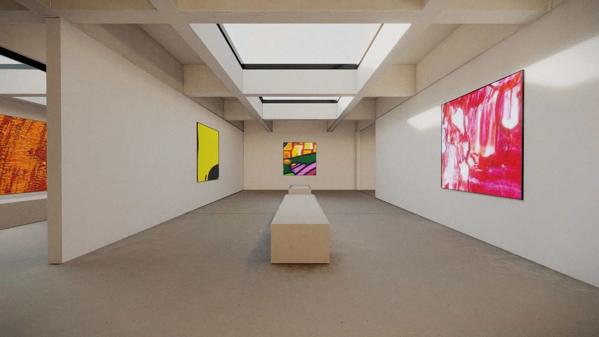 PBR Game 3D Models - Room Art Vr Gallery 2019 4K Corona Max Blend