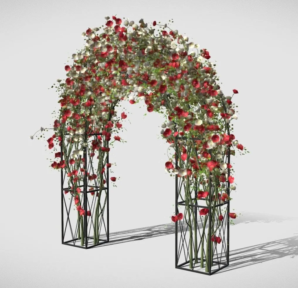 PBR Game 3D Models - Rose Arch