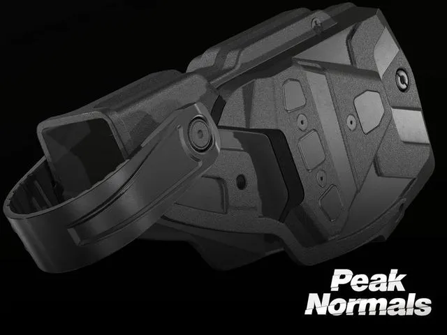 PBR Game 3D Models - ROTO Extrem Taser X2 UBM Radar 1957 Holster