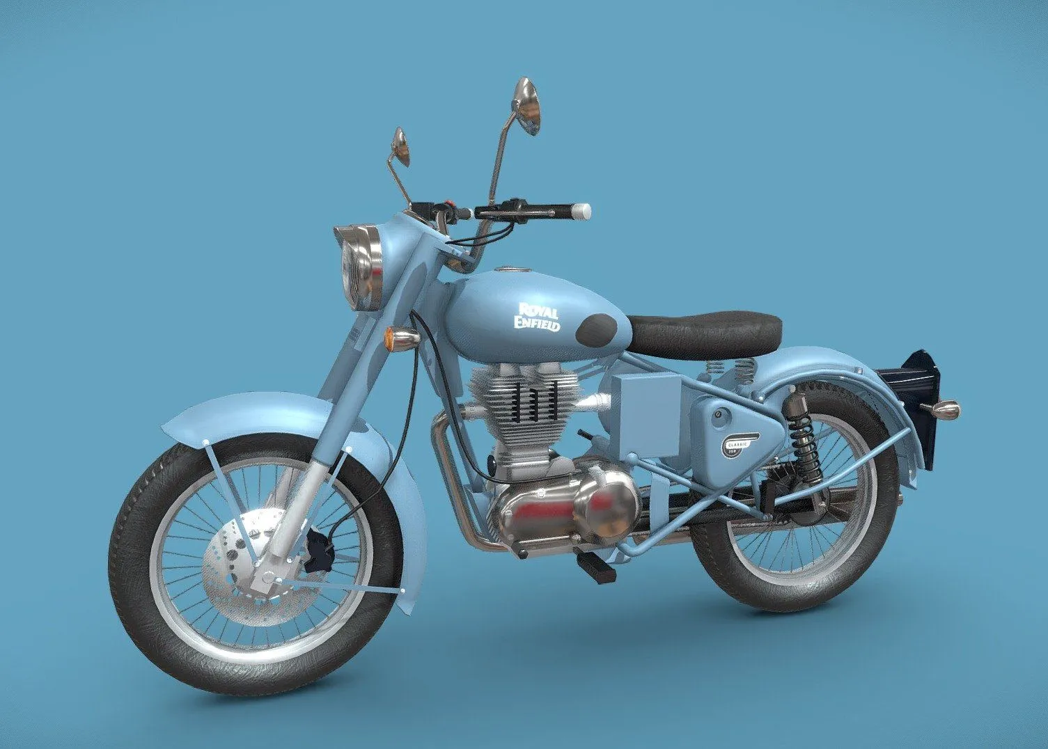 PBR Game 3D Models - Royal Enfield Classic 350