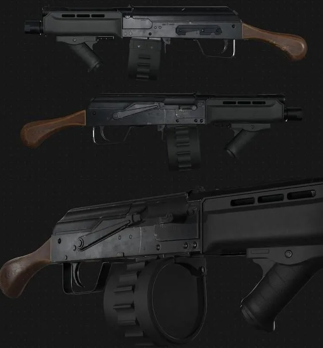 PBR Game 3D Models - Saiga-12