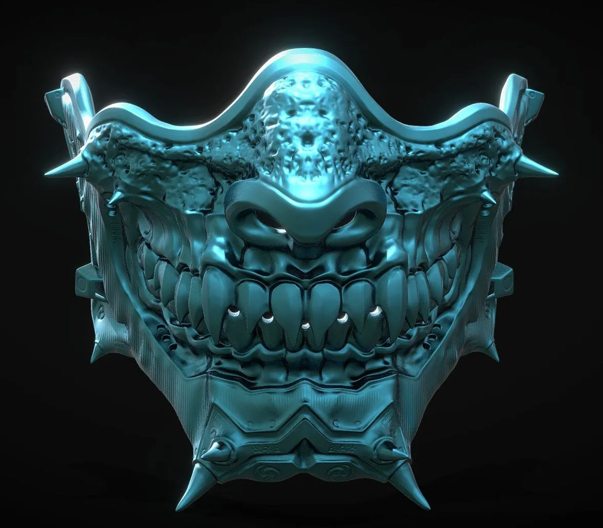 PBR Game 3D Models - Samurai Mask Ii