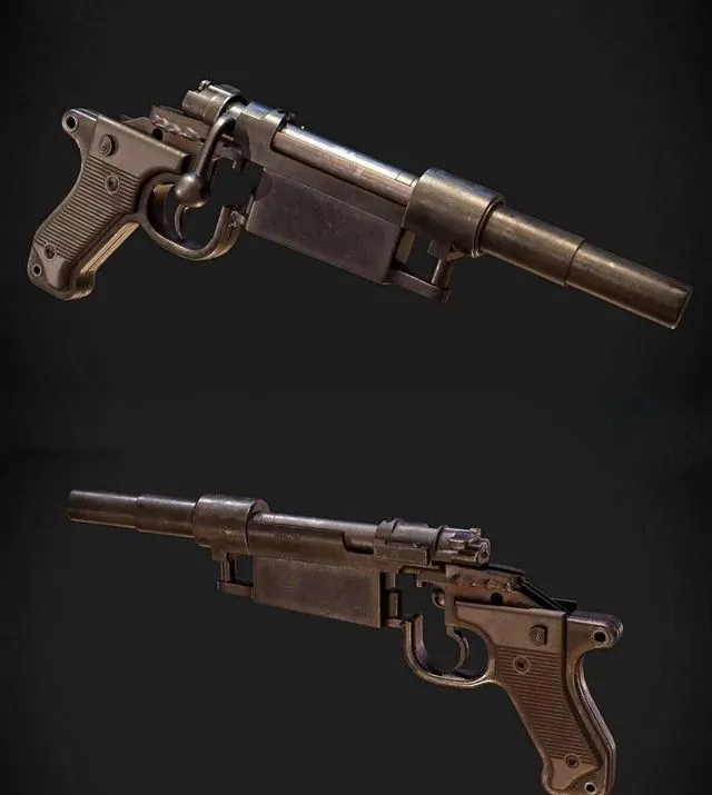 PBR Game 3D Models - Sawn-off Mauser 98K