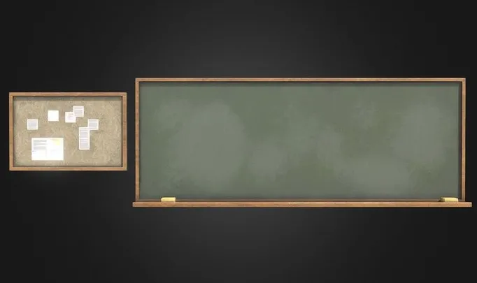 PBR Game 3D Models - School Board