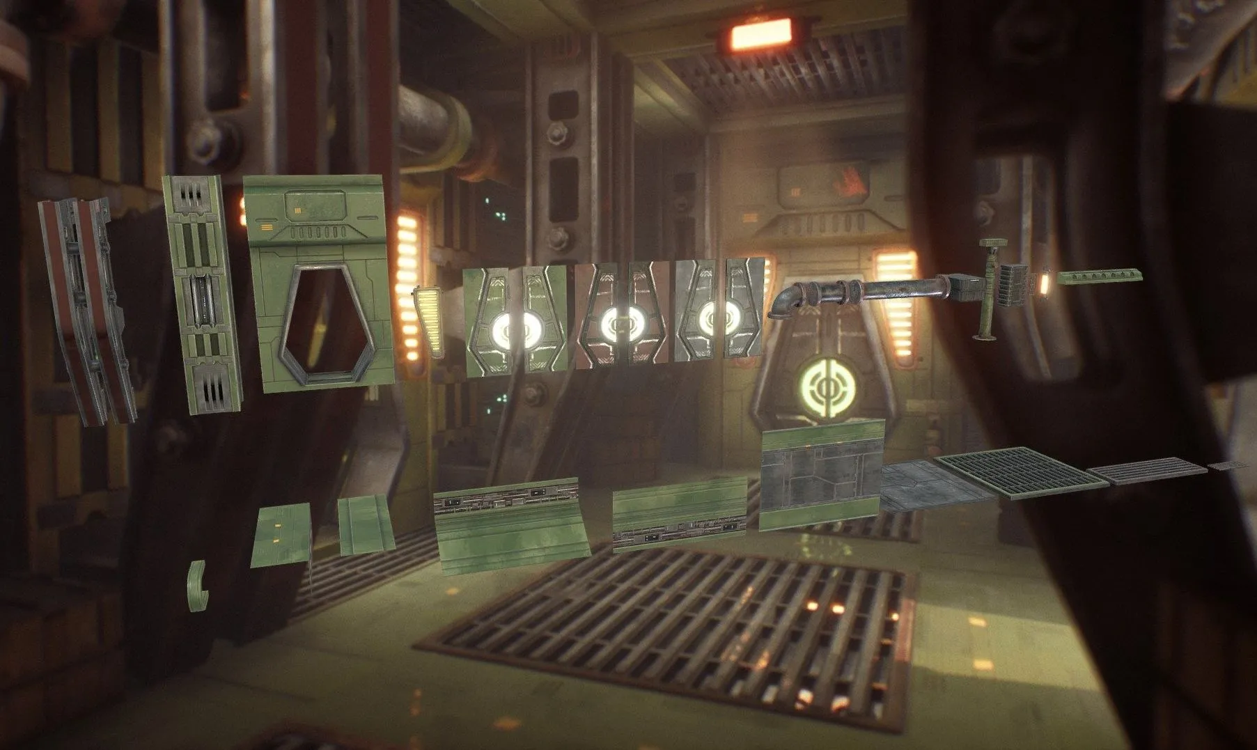 PBR Game 3D Models - Sci Fi Asset Pack 3