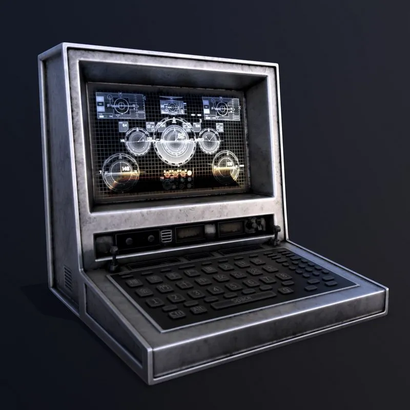 PBR Game 3D Models - Sci-Fi Computer