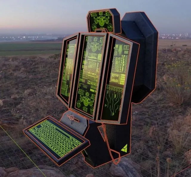 PBR Game 3D Models - Sci-Fi Console-Computer 2