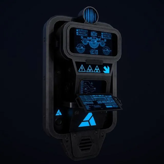 PBR Game 3D Models - Sci-Fi Console-Computer 4