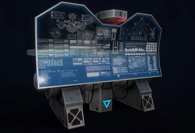 PBR Game 3D Models - Sci-Fi Console-Computer 7