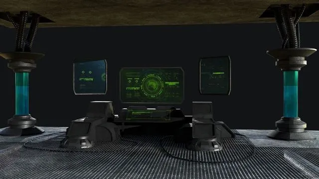 PBR Game 3D Models - Sci-Fi Console Computer Base 2