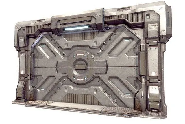 PBR Game 3D Models - Sci Fi Door Game 1