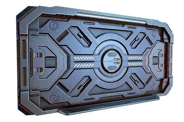 PBR Game 3D Models - Sci Fi Door Game 2