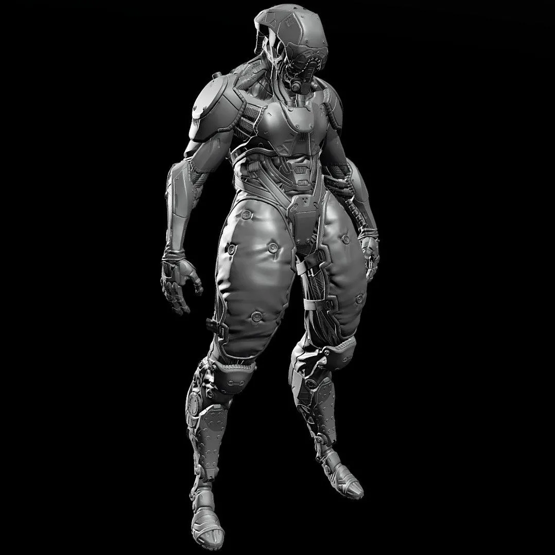 PBR Game 3D Models - Sci Fi Droid 02