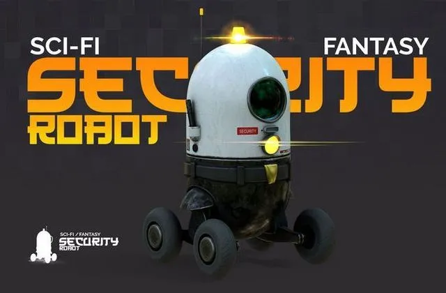 PBR Game 3D Models - Sci-Fi Fantasy Security Robot