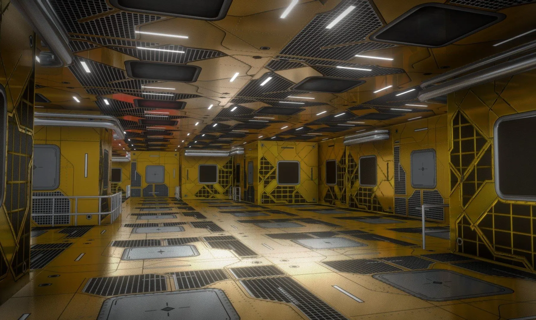 PBR Game 3D Models - Sci Fi Interior 501