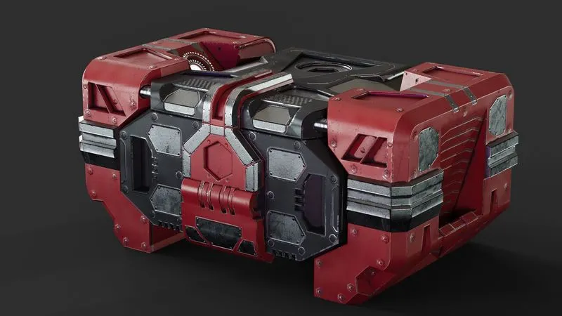 PBR Game 3D Models - Sci-Fi Loot box