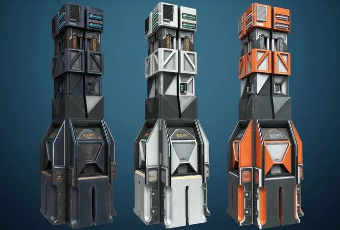 PBR Game 3D Models - Sci-fi Machine