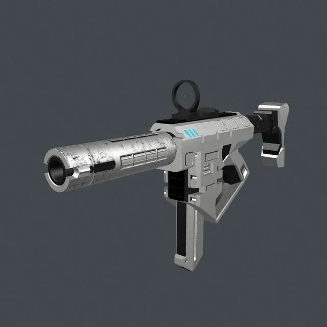 PBR Game 3D Models - Sci-Fi MP5 Styled Gun