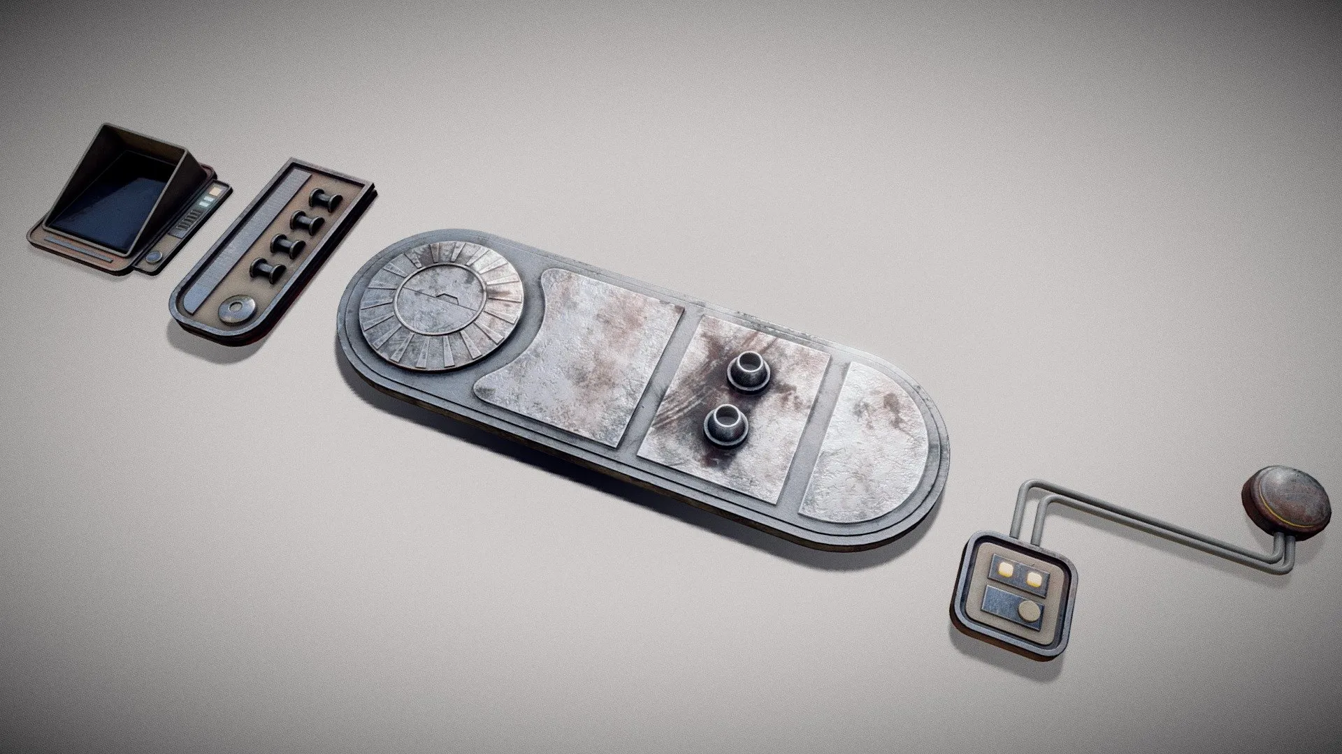 PBR Game 3D Models - Sci Fi Props Star Wars Wall Props 2