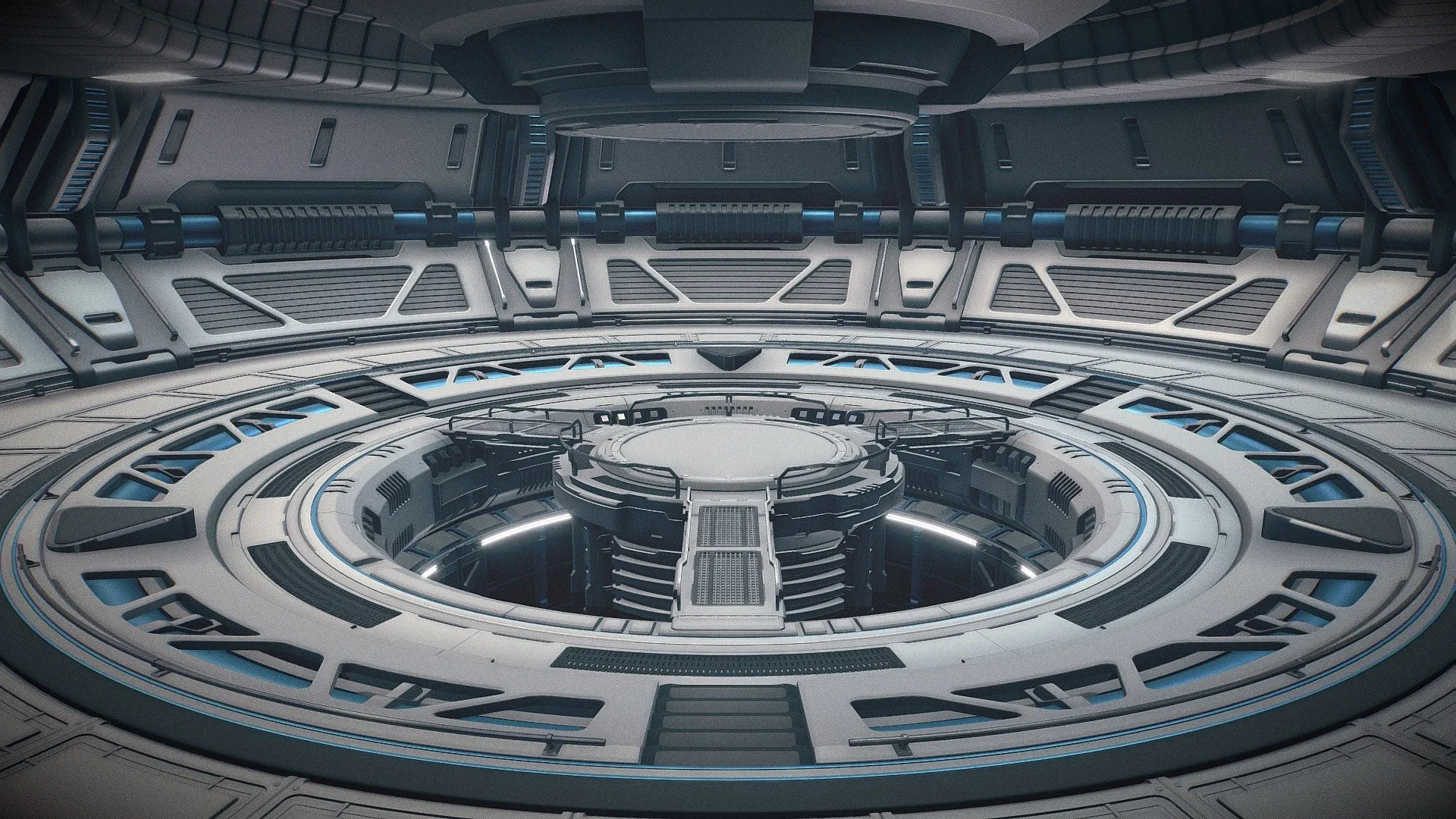 PBR Game 3D Models – Sci Fi Scene For Rendering Tesla